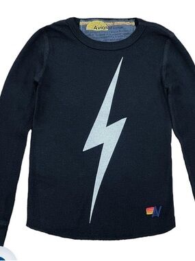 Aviator Nation Thermal Top with Lightning Bolt